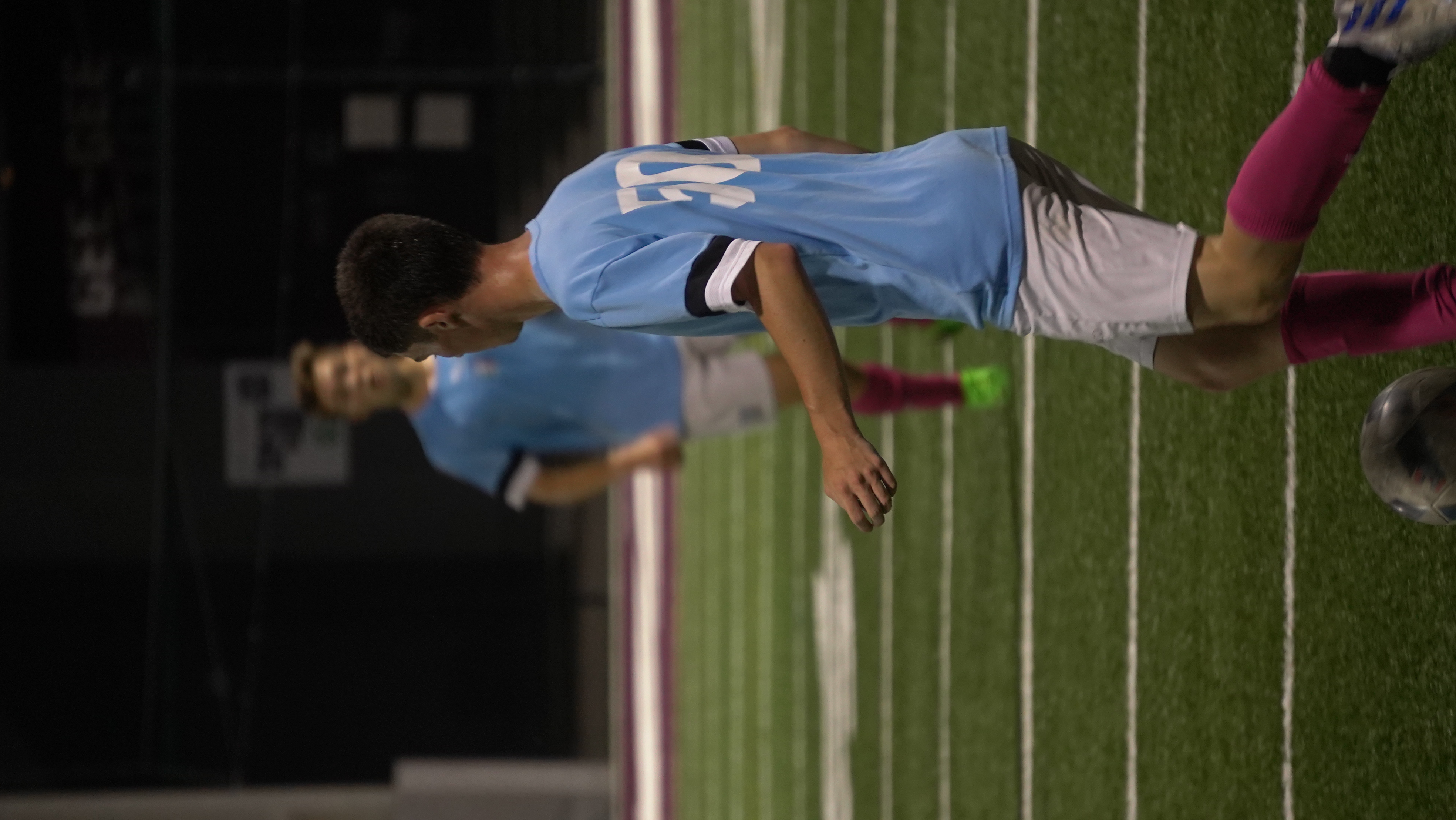 Cayden playing soccer